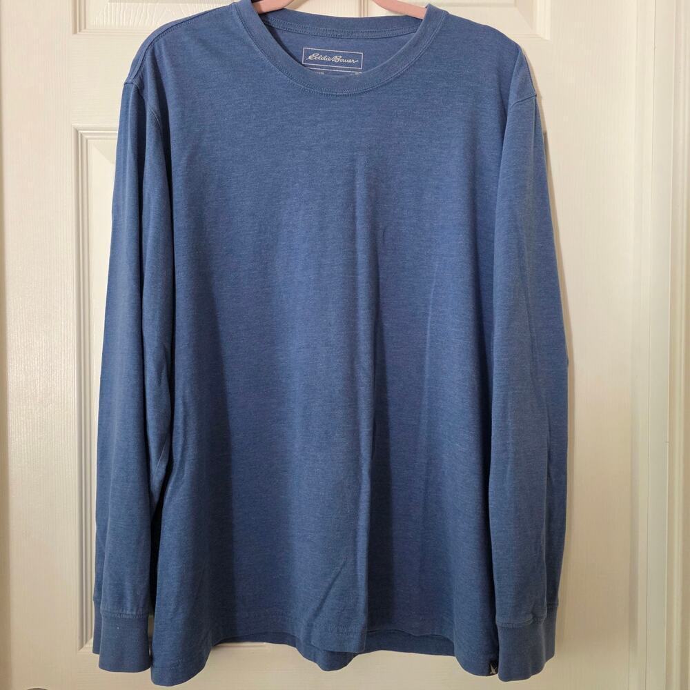 Eddie Bauer "Legendwash" Blue Long-sleeved T-Shirt Top Men's Size XL